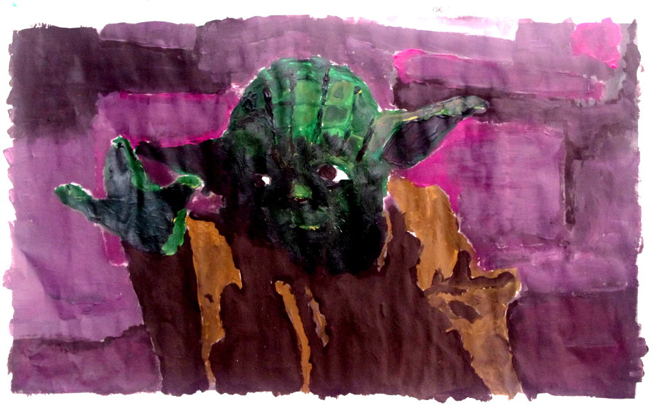 Yoda gemalt Kunstschule